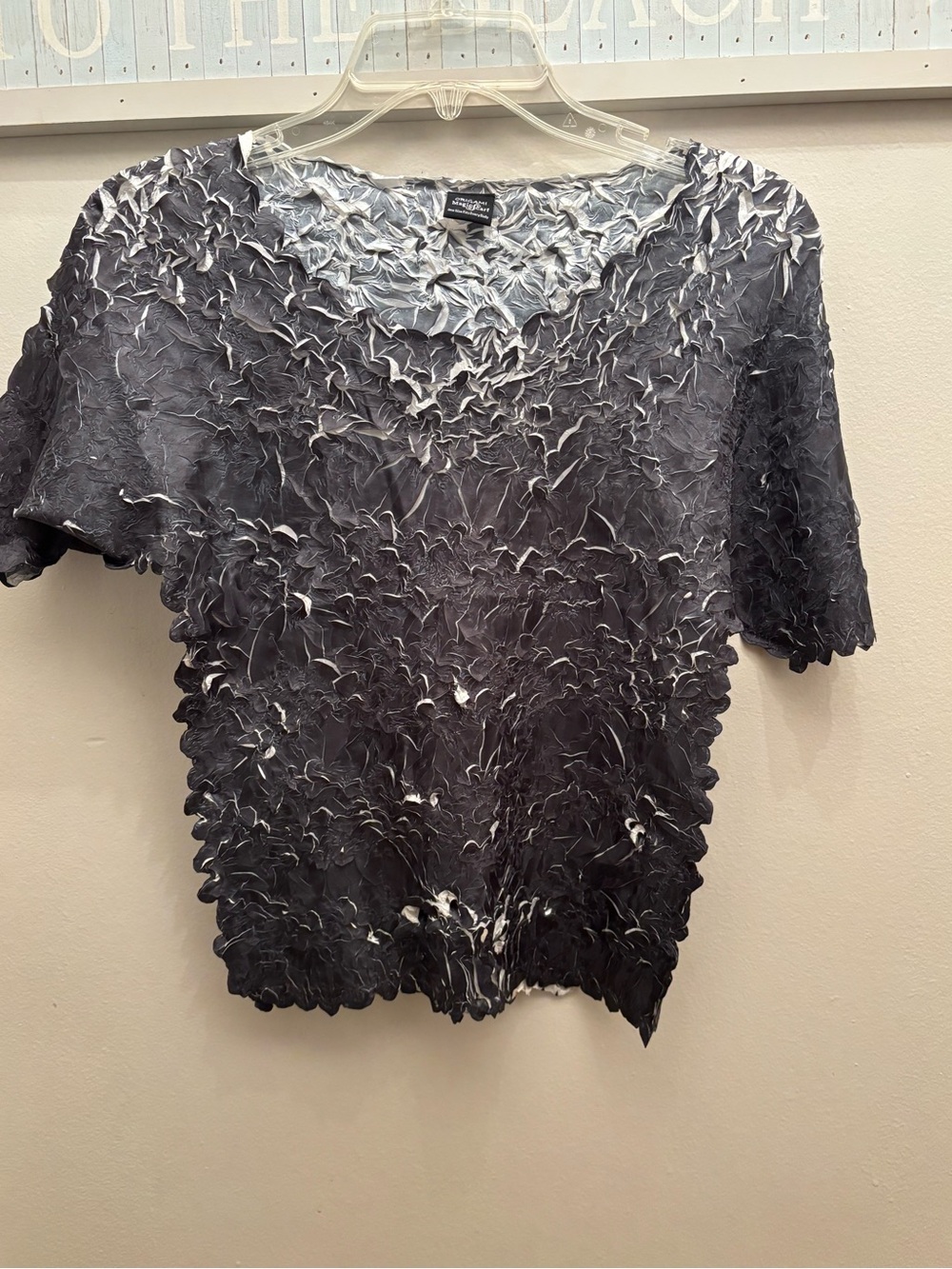 Origami magic scarf short sleeved top one size